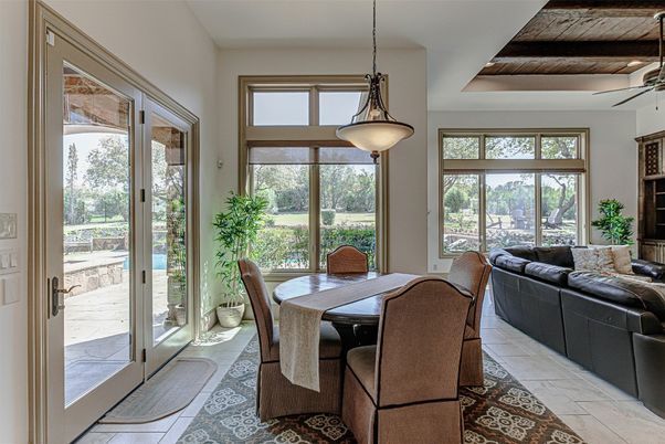 Dining room, Interior, Pendant Lights, Sun Room, Wooden Ceilings