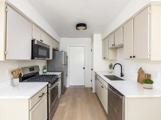 Interior, Kitchen, Wood Texture Flooring