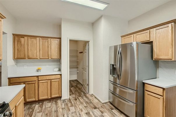 Interior, Kitchen, Wood Texture Flooring