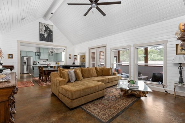 Chandelier, Interior, Kitchen, Living room, Pendant Lights, Stainless Steel Appliances