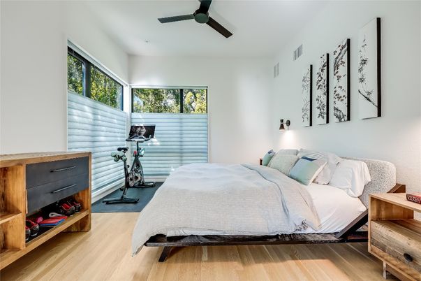 Bedroom, Fitness Equipment, Interior, Wood Texture Flooring