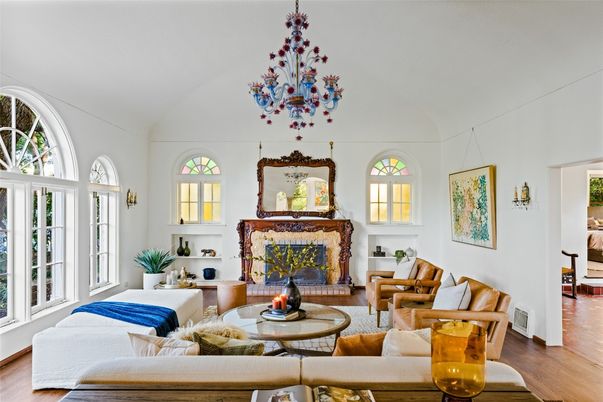 Chandelier, Fireplace, Interior, Living room, Wood Texture Flooring