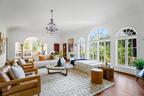 Chandelier, Interior, Living room, Pendant Lights, Wood Texture Flooring