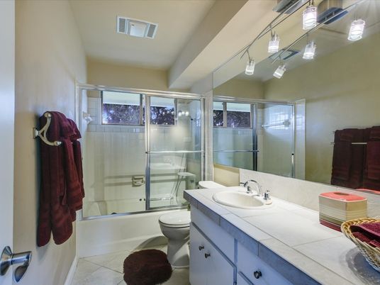 Bathroom, Glass Shower, Interior, Tile Countertops