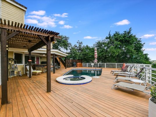 Exterior, Pool, Wood Texture Flooring
