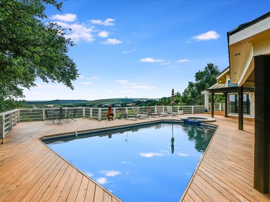 Exterior, Pool, Wood Texture Flooring