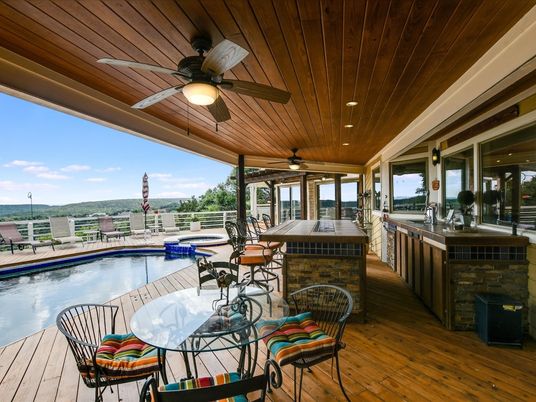Exterior, Pool, Wood Texture Flooring
