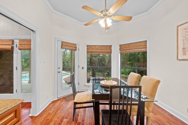 Dining room, Interior, Wood Texture Flooring