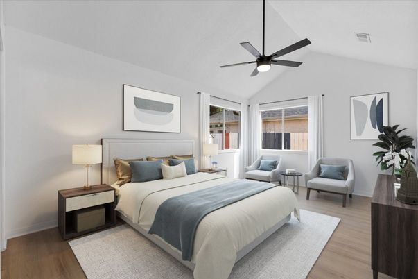 Bedroom, Interior, Wood Texture Flooring