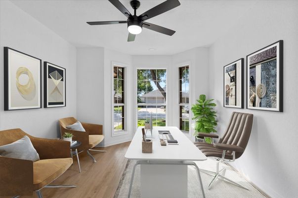 Home Office, Interior, Wood Texture Flooring