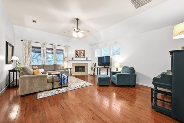 Fireplace, Interior, Living room, Wood Texture Flooring