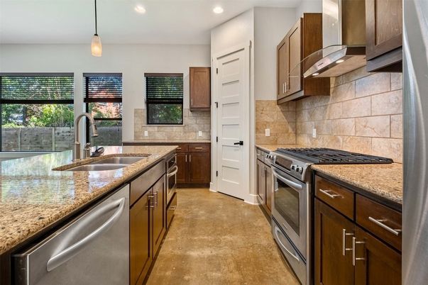 Interior, Kitchen, Pendant Lights, Recessed Lighting, Stainless Steel Appliances