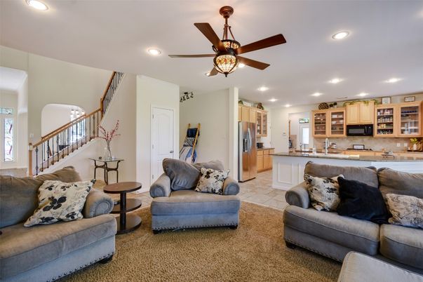 Interior, Kitchen, Living room, Recessed Lighting