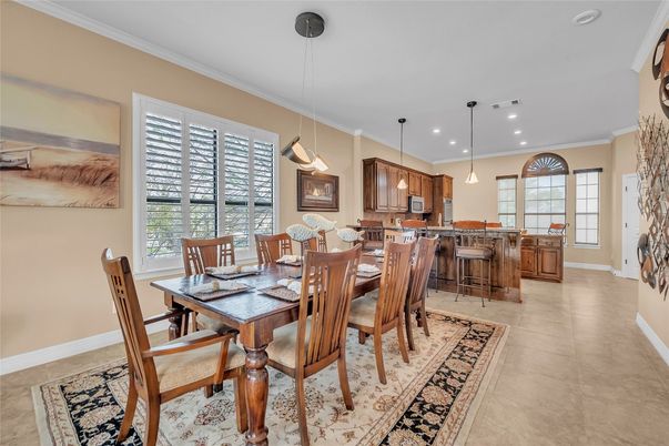 Dining room, Interior, Kitchen, Pendant Lights, Recessed Lighting
