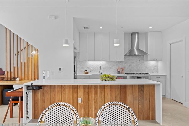 Interior, Kitchen, Pendant Lights, Recessed Lighting, Stainless Steel Appliances