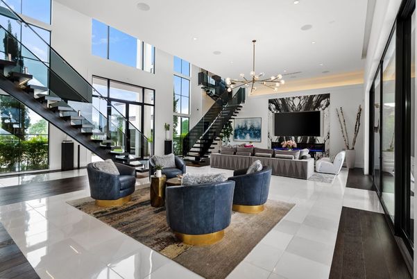Interior, Living room, Pendant Lights, Recessed Lighting
