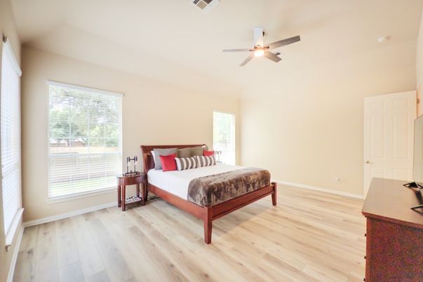 Bedroom, Interior, Wood Texture Flooring