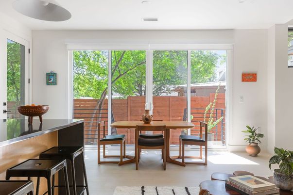 Dining room, Interior, Wood Texture Flooring