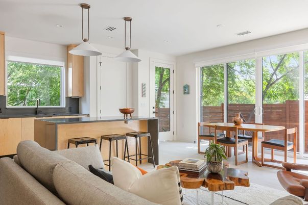 Dining room, Interior, Living room, Pendant Lights, Recessed Lighting
