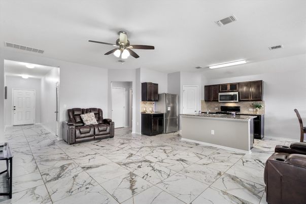 Interior, Kitchen, Marble, Stainless Steel Appliances