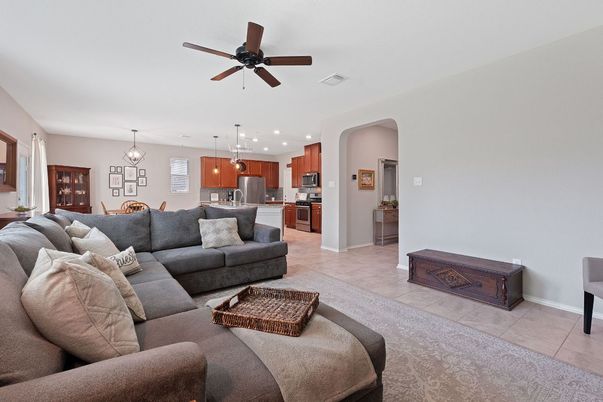 Interior, Kitchen, Living room, Pendant Lights, Recessed Lighting, Stainless Steel Appliances