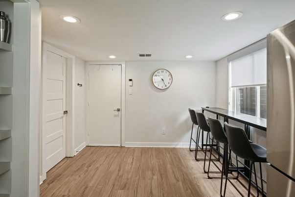 Interior, Recessed Lighting, Wood Texture Flooring