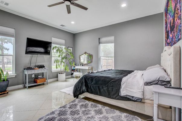 Bedroom, Interior, Recessed Lighting