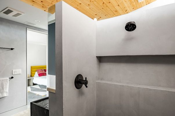 Bathroom, Interior, Recessed Lighting, Wooden Ceilings