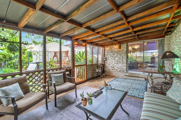 Interior, Living room, Stone Walls, Sun Room, Wooden Beams