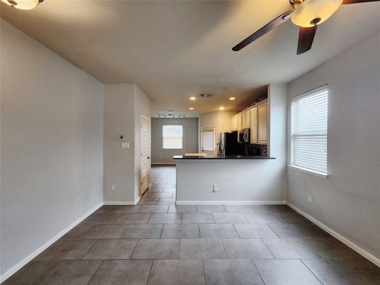 Empty room, Interior, Kitchen, Recessed Lighting
