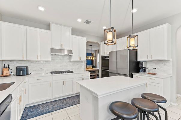 Interior, Kitchen, Pendant Lights, Recessed Lighting, Stainless Steel Appliances