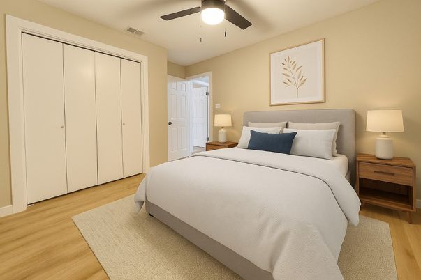 Bedroom, Interior, Wood Texture Flooring
