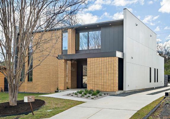 Exterior, Facade, Brick Facade, Modern