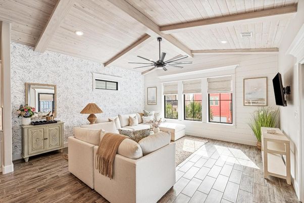 Interior, Living room, Recessed Lighting, Wooden Beams, Wooden Ceilings, Wood Texture Flooring