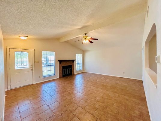 Empty room, Fireplace, Interior