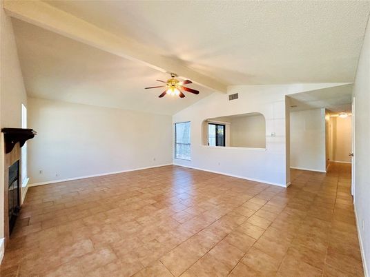 Empty room, Fireplace, Interior