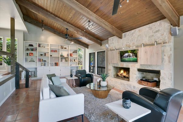 Fireplace, Interior, Living room, Stone Walls, Wooden Beams, Wooden Ceilings