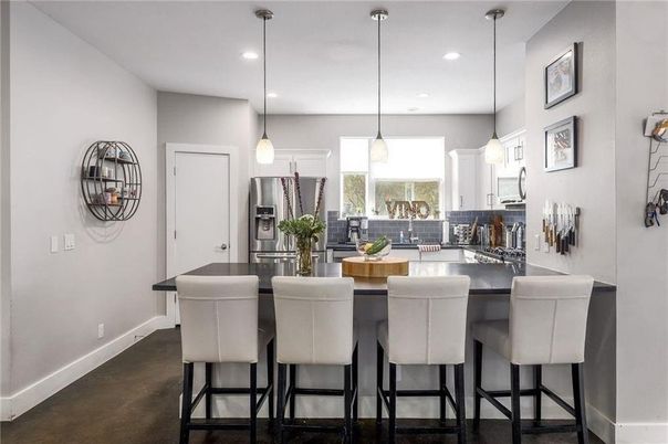 Interior, Kitchen, Pendant Lights, Recessed Lighting, Stainless Steel Appliances
