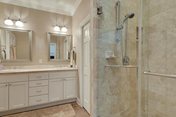 Bathroom, Dual Sink Vanities, Glass Shower, Interior