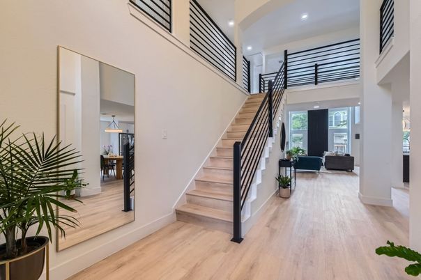 Interior, Pendant Lights, Recessed Lighting, Wood Texture Flooring