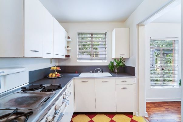 Interior, Kitchen, Wood Texture Flooring