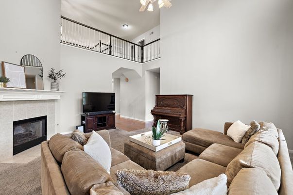 Fireplace, Interior, Living room, Piano, Wood Texture Flooring