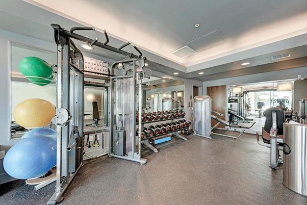 Fitness Equipment, Gym, Interior, Recessed Lighting