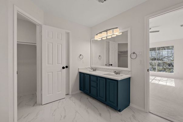 Bathroom, Dual Sink Vanities, Interior, Marble