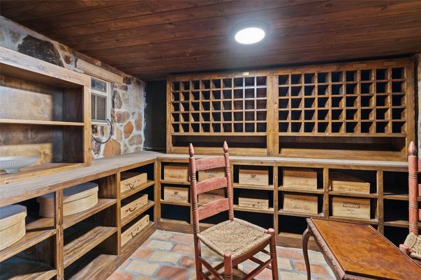 Interior, Recessed Lighting, Wine Storage, Wooden Ceilings