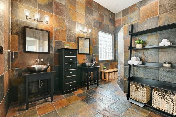 Bathroom, Interior, Stone Walls