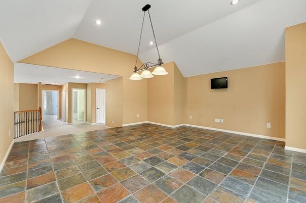 Empty room, Interior, Pendant Lights, Recessed Lighting