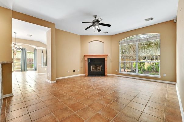 Empty room, Fireplace, Interior