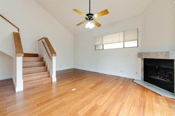 Empty room, Fireplace, Interior, Wood Texture Flooring