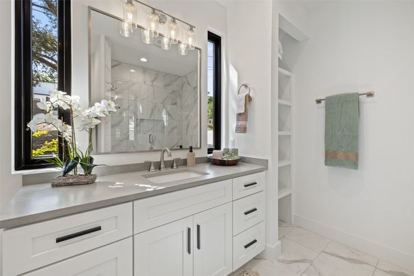 Bathroom, Glass Shower, Interior, Marble, Marble Walls